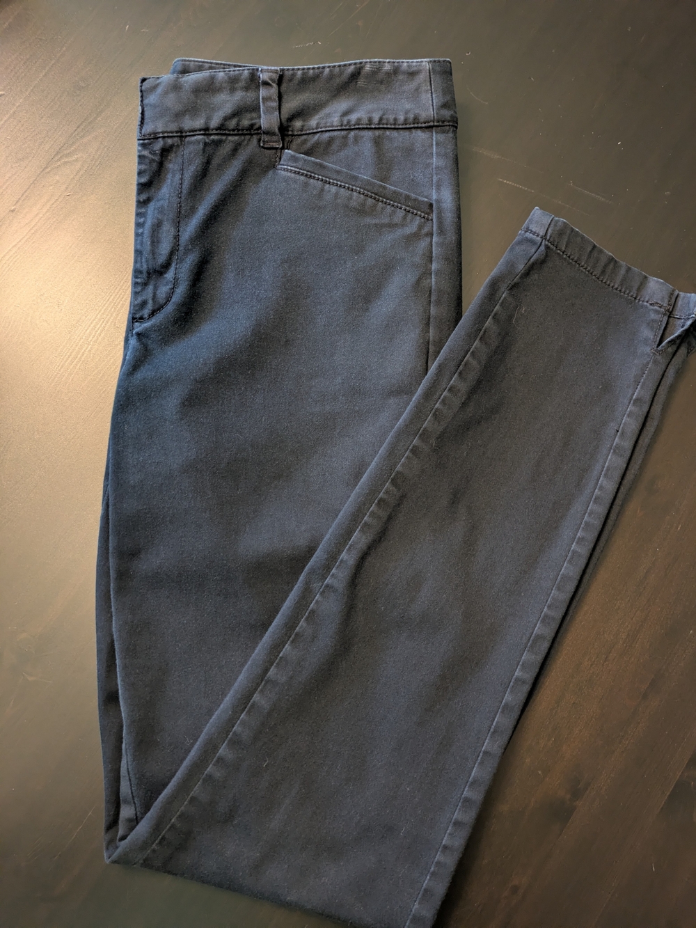 LOFT Navy Slim Ankle Pants Sz 6 Tall